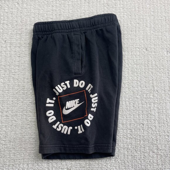 Nike Boy's Medium Just Do It Black Sportswear Fleece Shorts Training DC7247-010 - Picture 4 of 8
